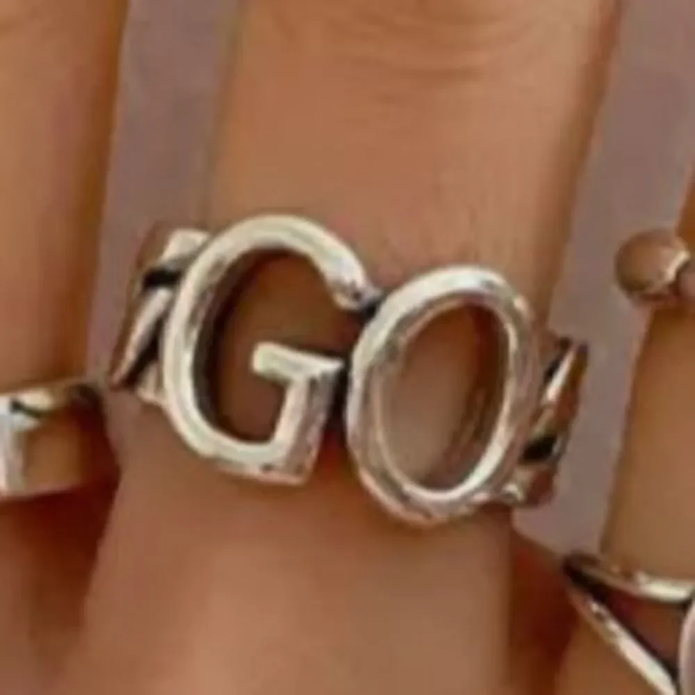 The GO Ring statement retro adjustable 925 silver